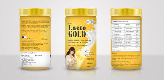 Lacto GOLD | Golden Milk Lactation Granules with Curcumin & Piperine