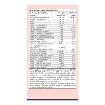 TRIMACARE™ 1 Advance | Pregnancy Supplement for Conception & 1st Trimester with Folic Acid, Omega 3, Multivitamin and Multimineral Tablets